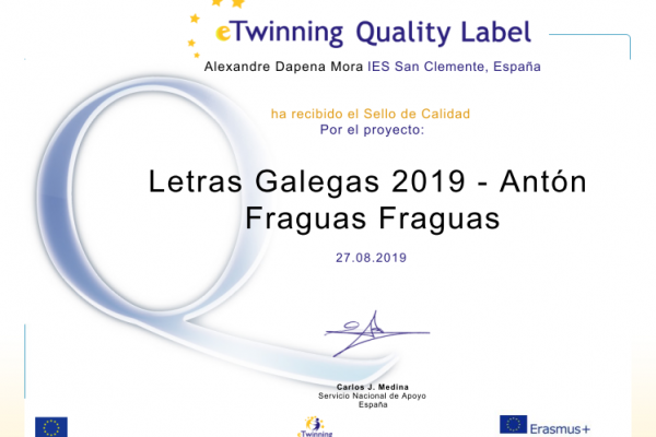 Selos de calidade eTwinning 2019