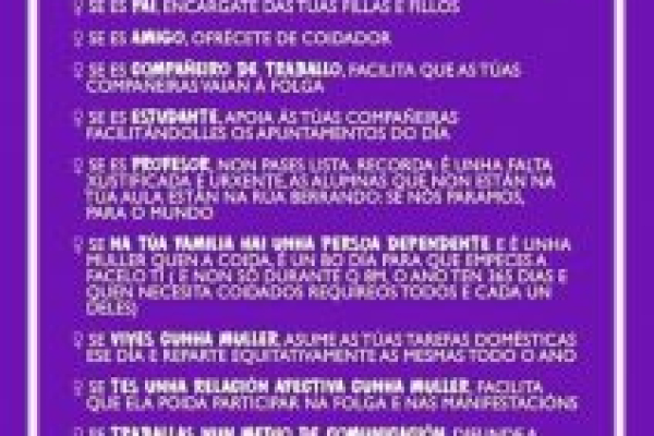 Que podo facer no 8M se son un home????