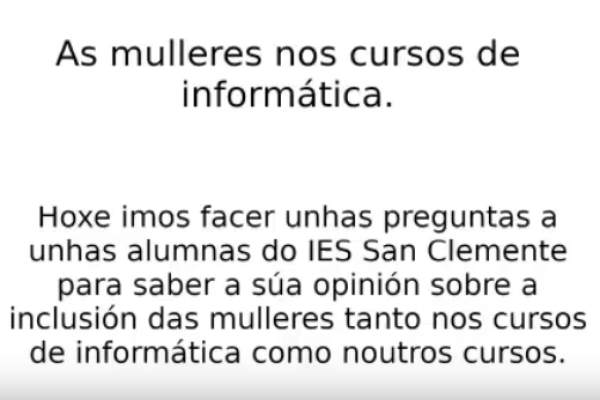 As mulleres nos ciclos de Informática