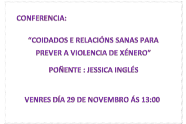 Charla: “Coidados e relacións sas para prever a violencia de xénero”