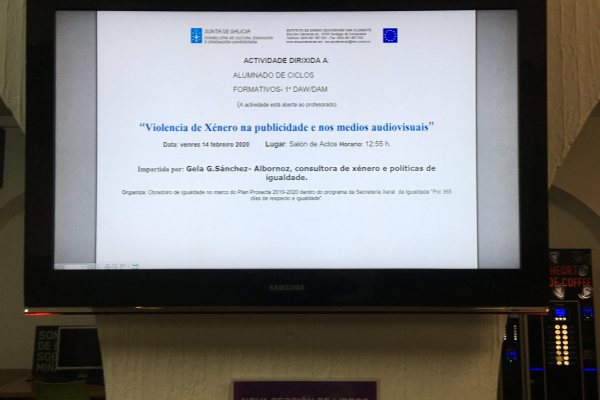Charla “Violencia de Xénero na publicidade e nos medios audiovisuais”
