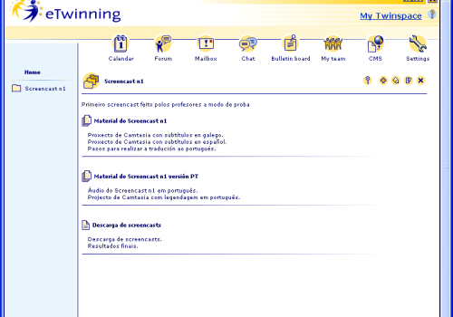 21 – Publicación do screencast no website do SClemente
