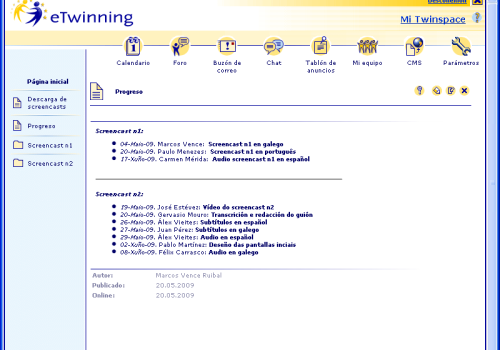35 – Os alumnos van entregando as súas aportacións
